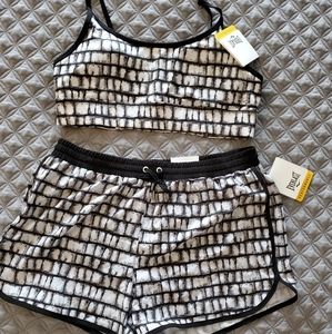 Sports bra and running short set